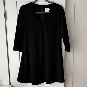 Hatch Black V-Neck Tunic Dress
